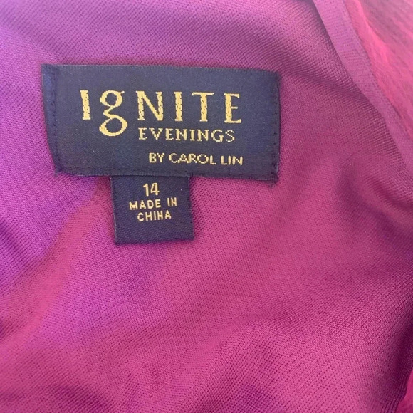 Ignite Tiered Sleeveless Berry Maroon Wine Short Evening Dress Women’s S Small - Picture 6 of 7